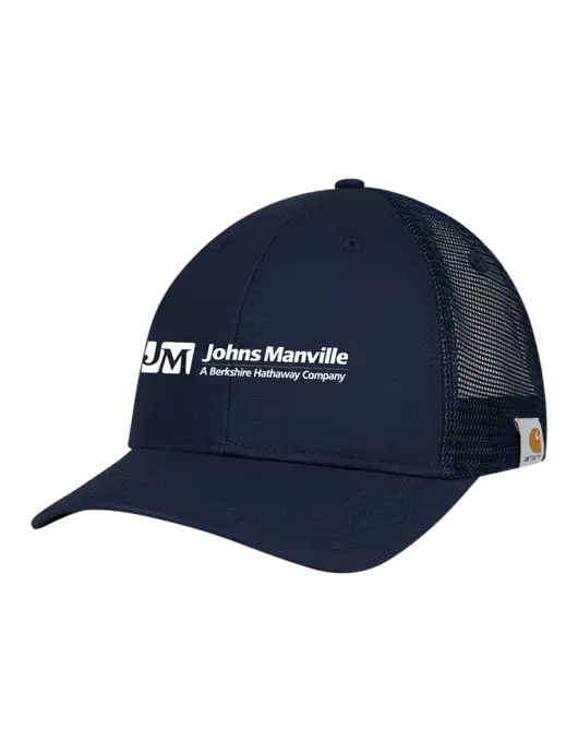 Carhartt Navy Trucker Rugged Pro Series Cap w/Johns Manville Logo w/Tagline