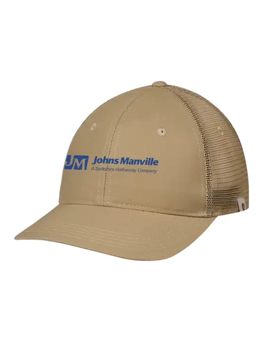 Carhartt Dark Tan Trucker Rugged Pro Series Cap w/Johns Manville Logo w/Tagline
