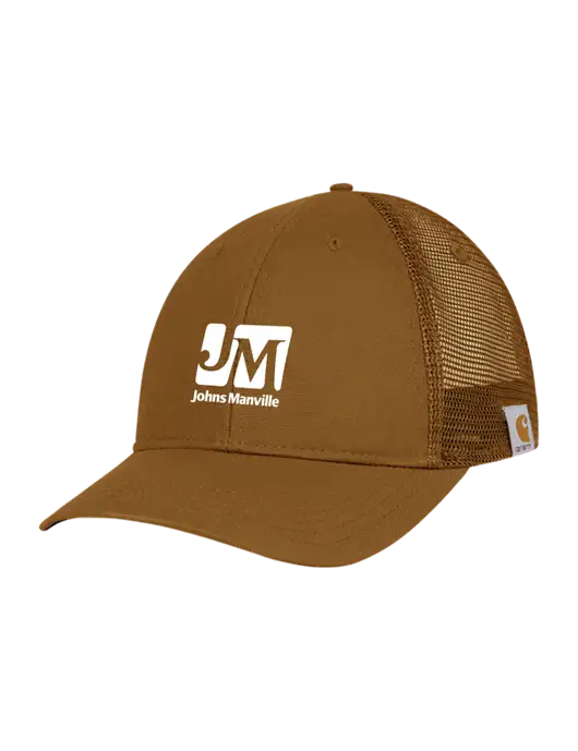 Carhartt Light Brown Canvas Trucker Cap w/Johns Manville Logo