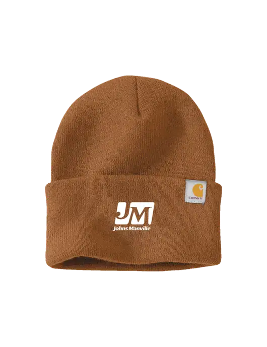 Carhartt Light Brown Watch Cap 2.0 w/Johns Manville Logo