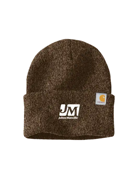 Carhartt Brown Heather Watch Cap 2.0 w/Johns Manville Logo